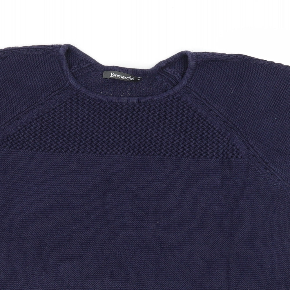 Bonmarché Womens Blue  Knit Pullover Jumper Size M