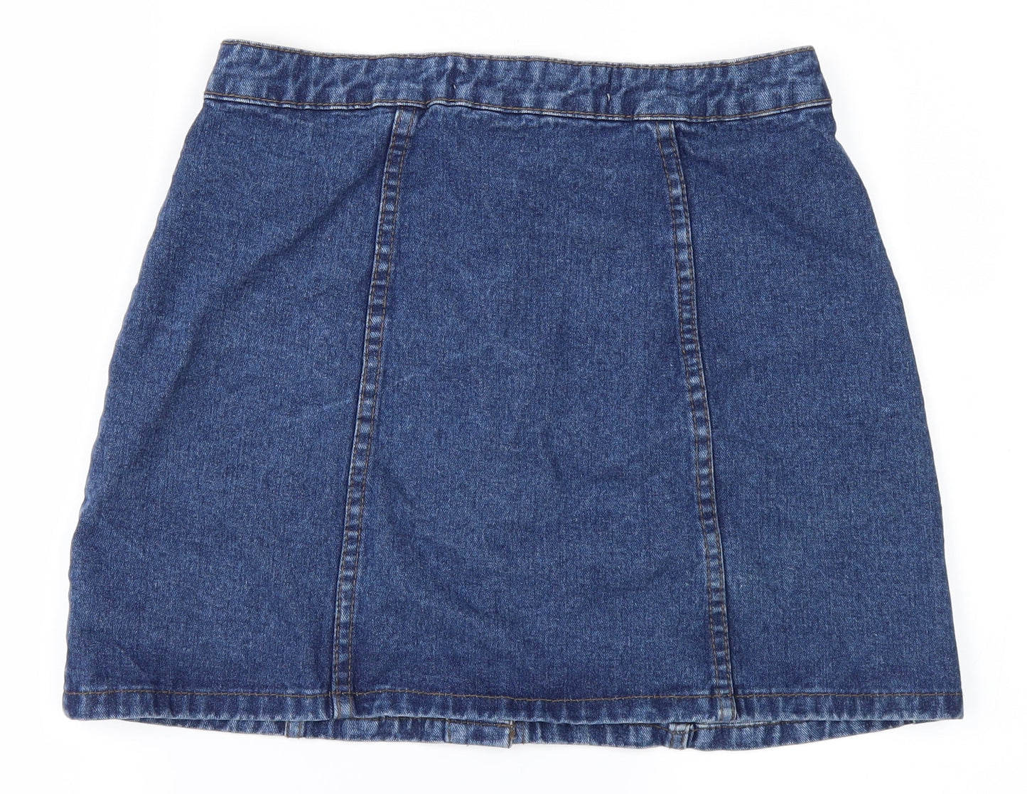 DenimCo Womens Blue  Denim A-Line Skirt Size 10