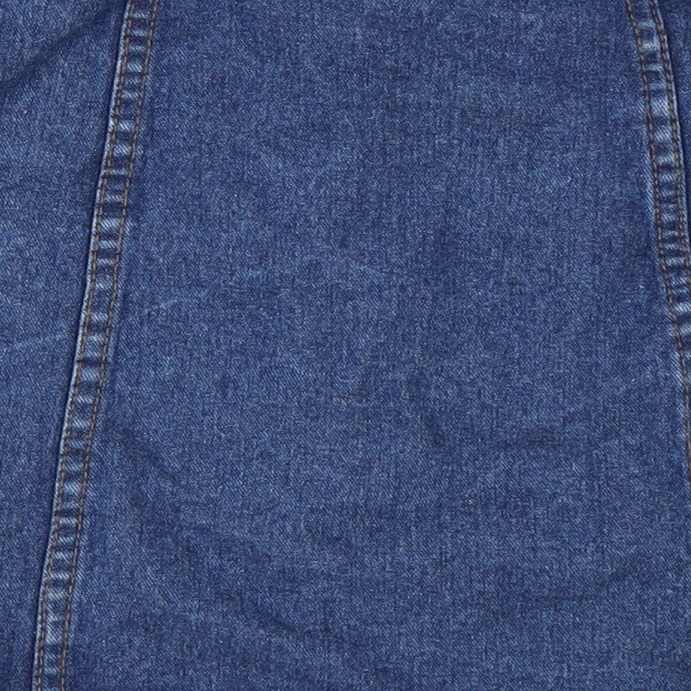 DenimCo Womens Blue  Denim A-Line Skirt Size 10