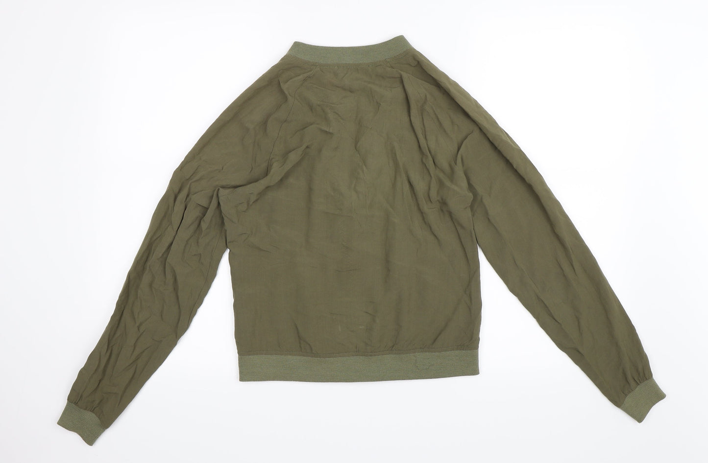 Select Womens Green   Bomber Jacket Jacket Size 8
