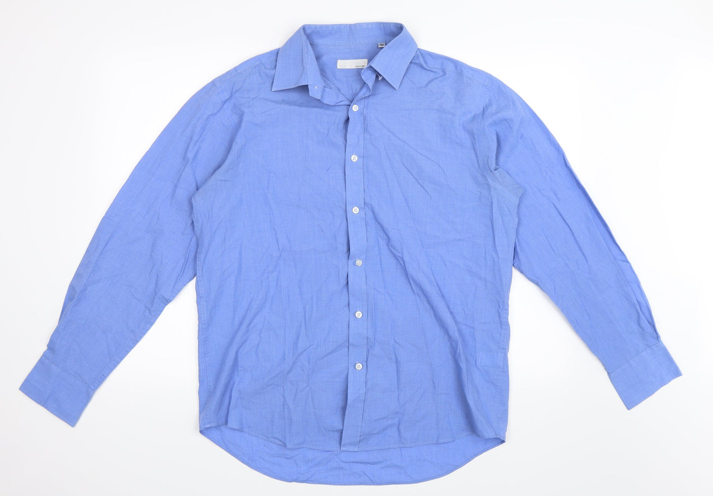 BHS Mens Blue    Button-Up Size 15.5