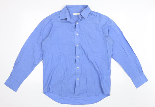 BHS Mens Blue    Button-Up Size 15.5