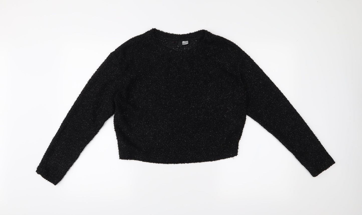 H&M Womens Black   Pullover Jumper Size S