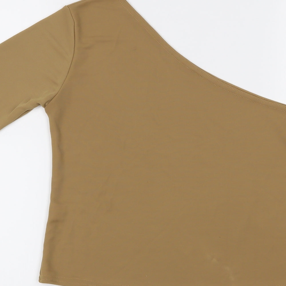 Preworn Womens Beige   Cropped Blouse Size L