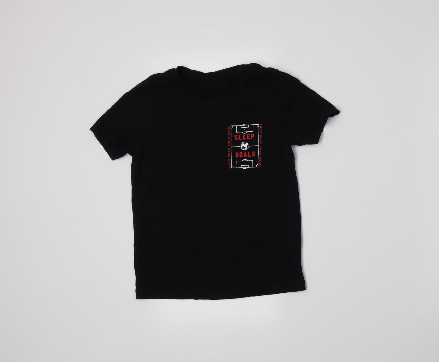 George Boys Black  Jersey Basic T-Shirt Size 7-8 Years