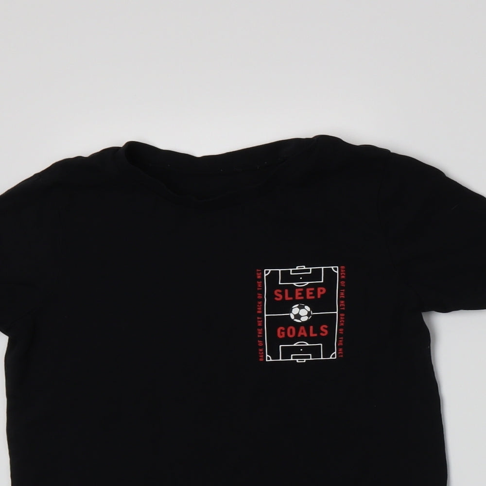 George Boys Black  Jersey Basic T-Shirt Size 7-8 Years
