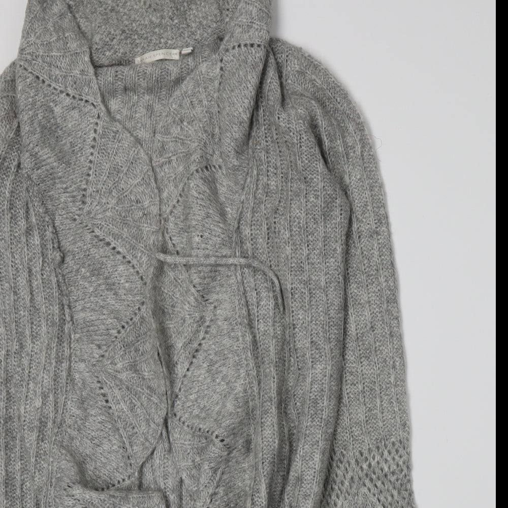 Sarah Spencer Womens Grey  Knit Cardigan Jumper Size 10