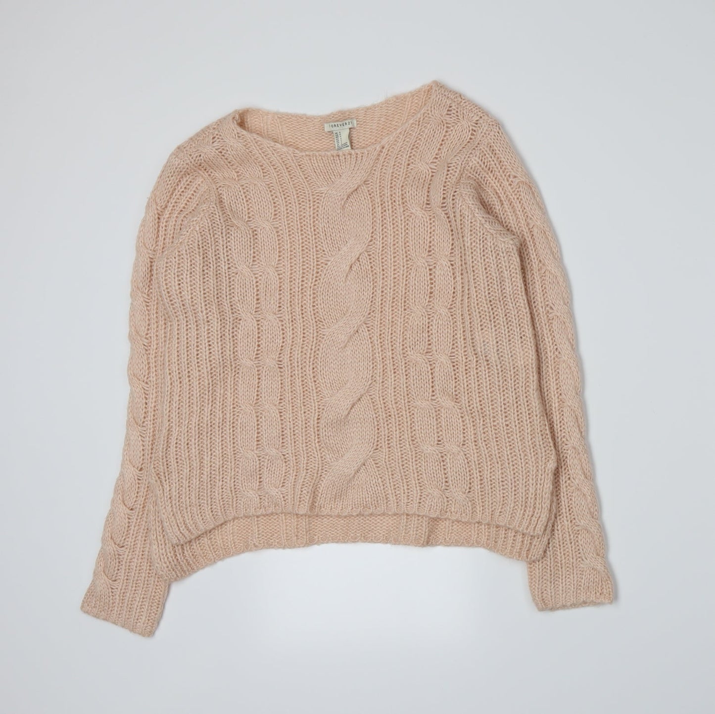 FOREVER 21 Womens Pink  Knit Pullover Jumper Size S