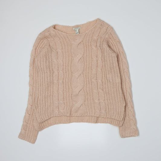 FOREVER 21 Womens Pink  Knit Pullover Jumper Size S