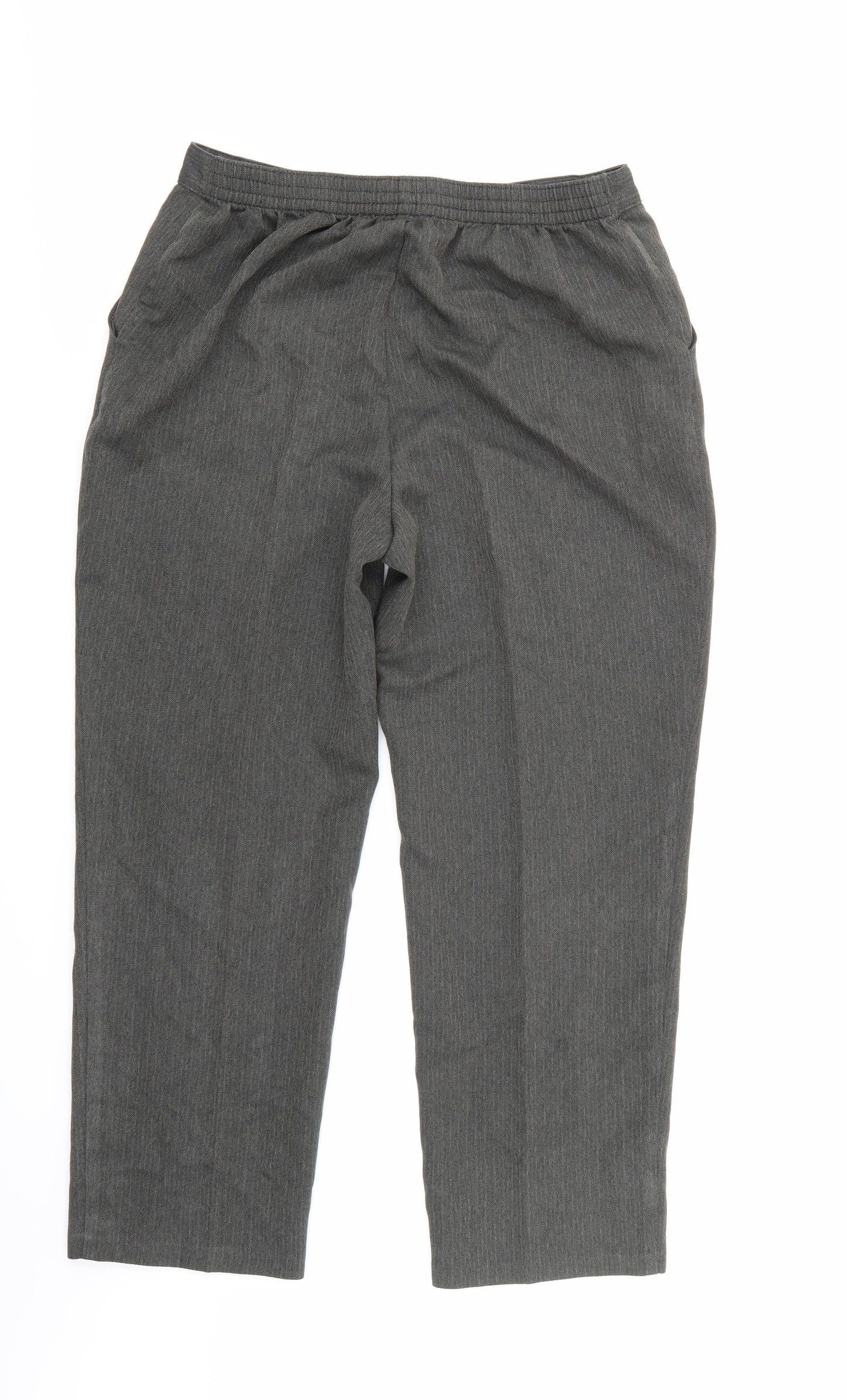 Marks and Spencer Womens Grey   Trousers  Size 14 L26 in
