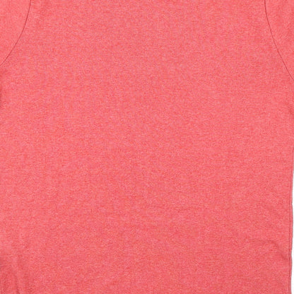 Brand and care label for ROCKY women’s red basic t-shirt, size XS