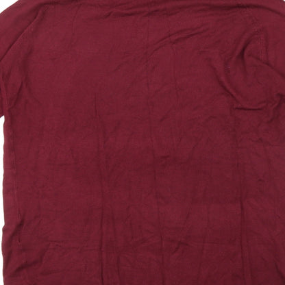 Brand and care label for Only men’s purple knit jumper, size M
