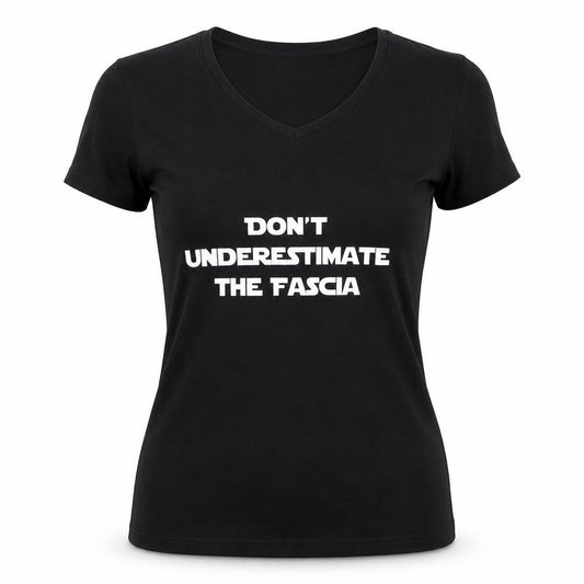 Front view of SF Women women’s black basic t-shirt, size L