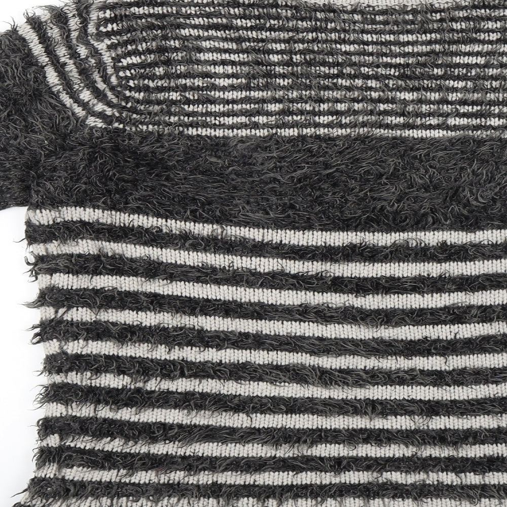 Cotton Traders Womens Grey Striped  Pullover Jumper Size 10