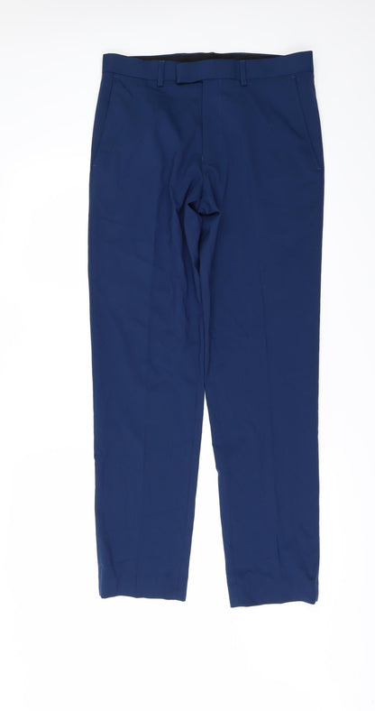 Additional front view of Marks & Spencer men’s blue trousers, size 30, 31-inch leg