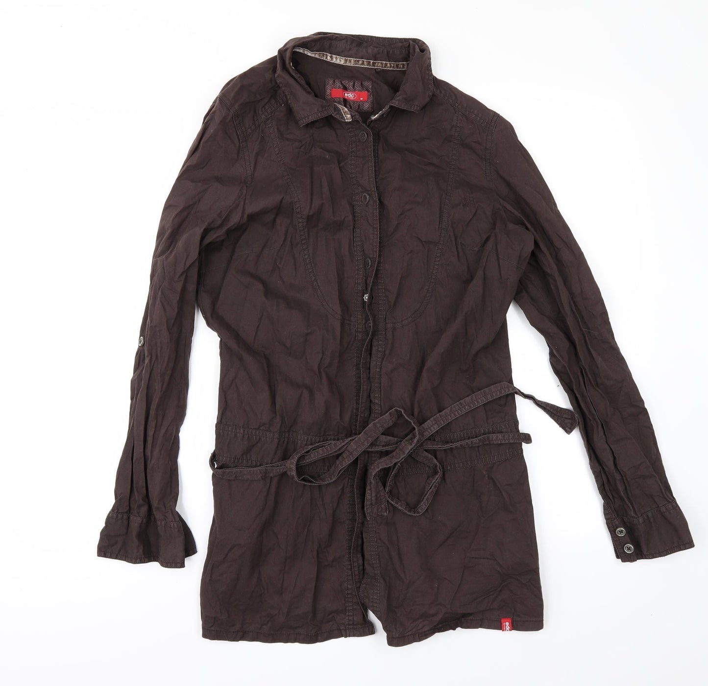 Esprit Womens Brown   Tunic Button-Up Size M