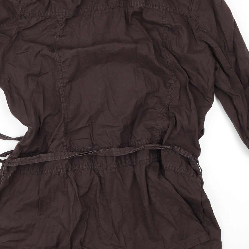Esprit Womens Brown   Tunic Button-Up Size M
