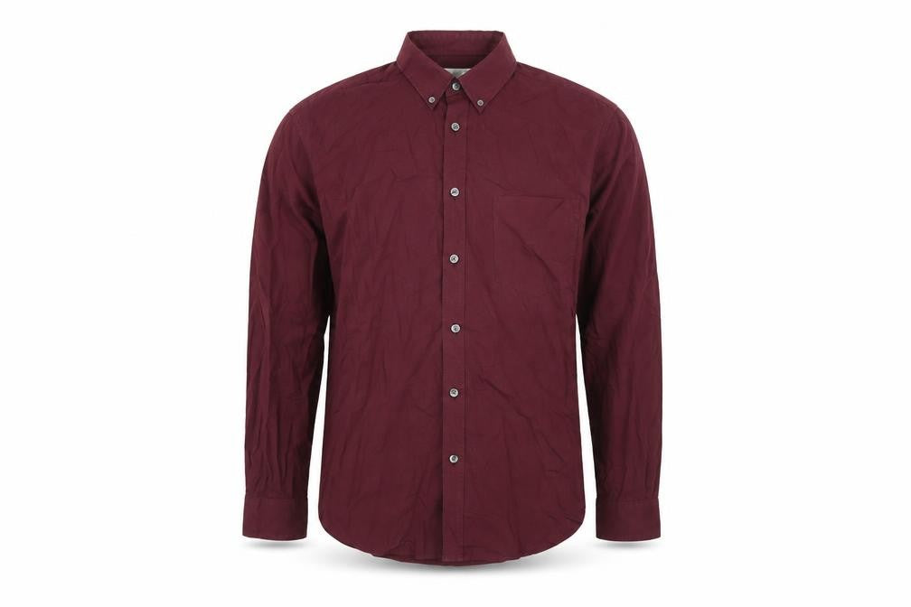 Marks & Spencer Mens Purple Striped   Button-Up Size L