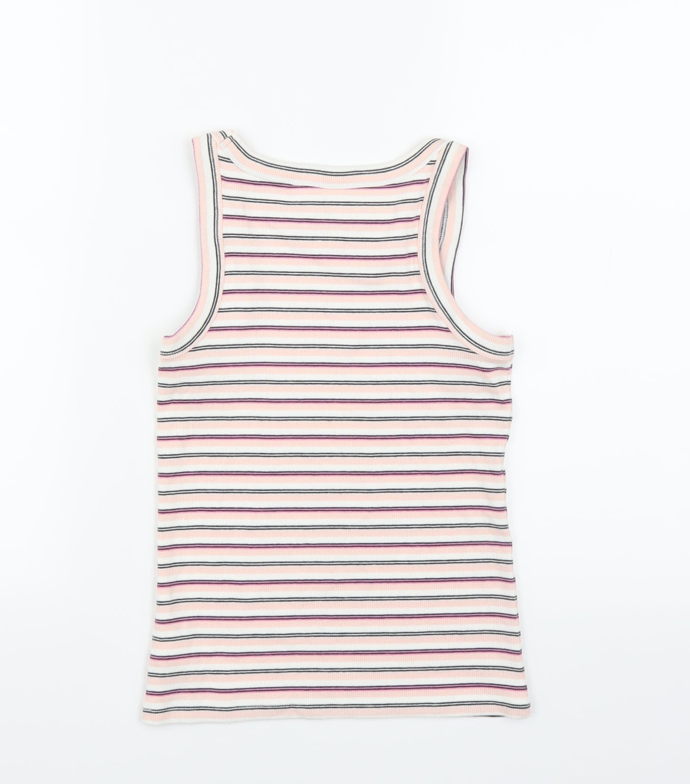 NEXT Girls Pink Striped  Basic Tank Size 9 Years