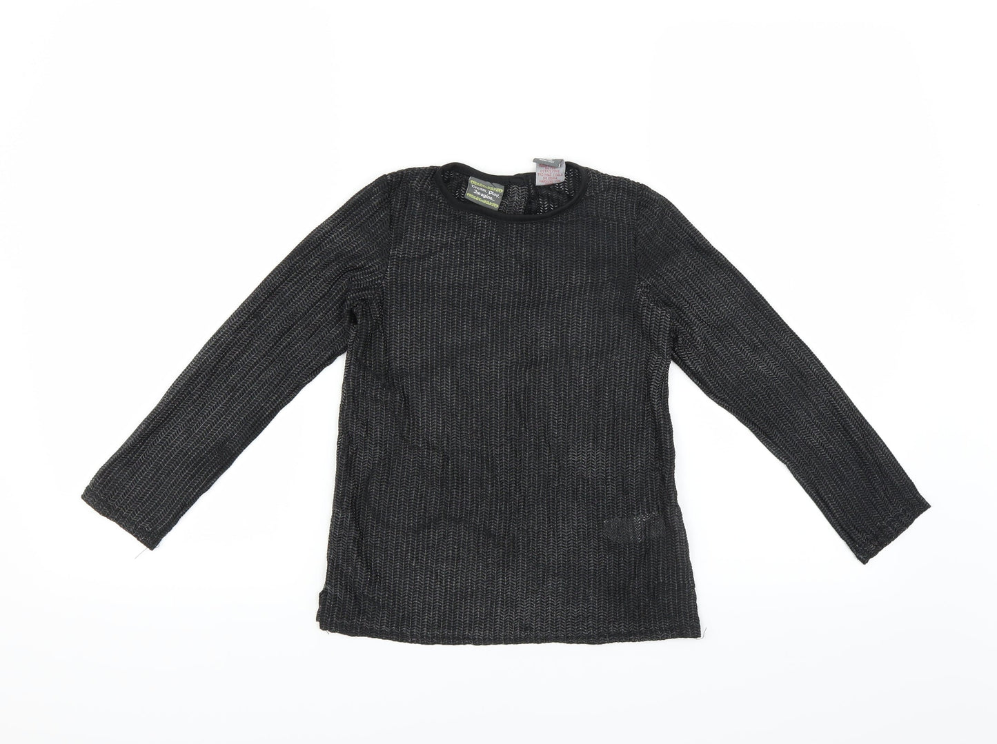 TJX Girls Black   Basic T-Shirt Size 5-6 Years