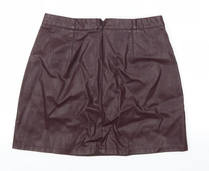 Back view of New Look women’s purple maxi skirt, size UK 12