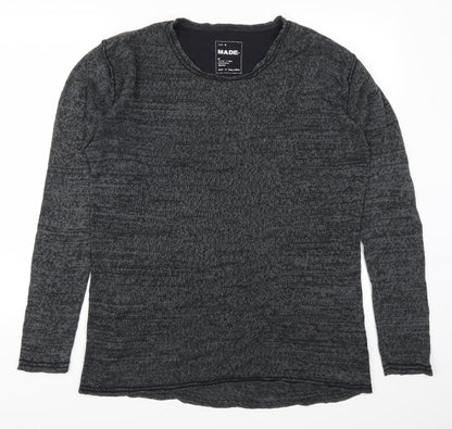 Front view of Made men’s grey jumper, size S