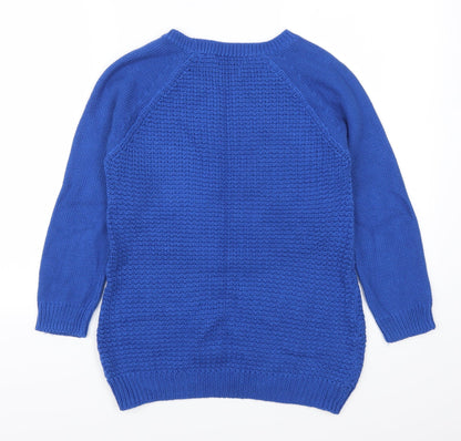 Back view of F&F women’s blue jumper, size UK 8