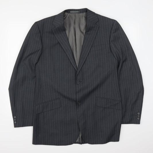 Joseph Baur Mens Grey Striped  Jacket Suit Jacket Size 40