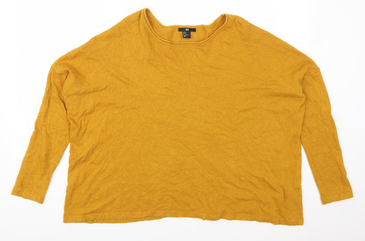 H&M Womens Orange   Pullover Jumper Size M