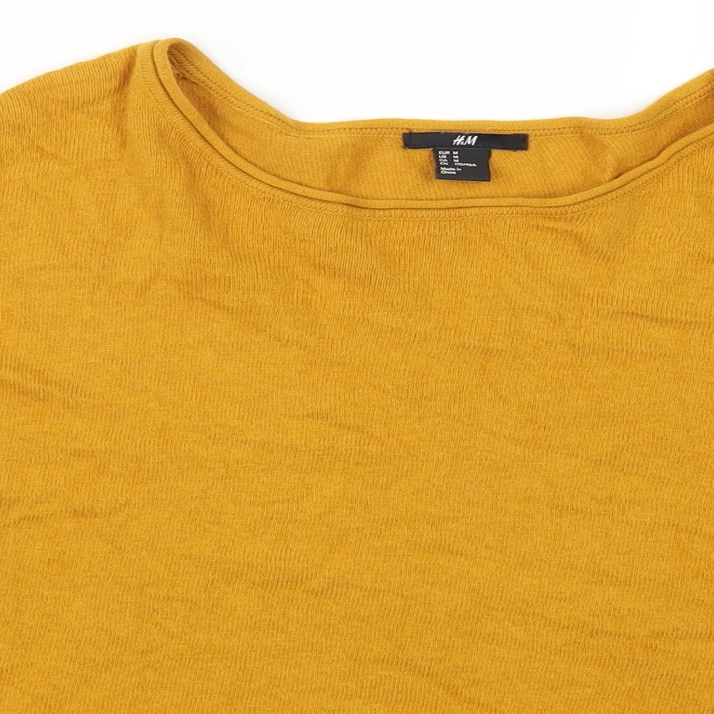 H&M Womens Orange   Pullover Jumper Size M