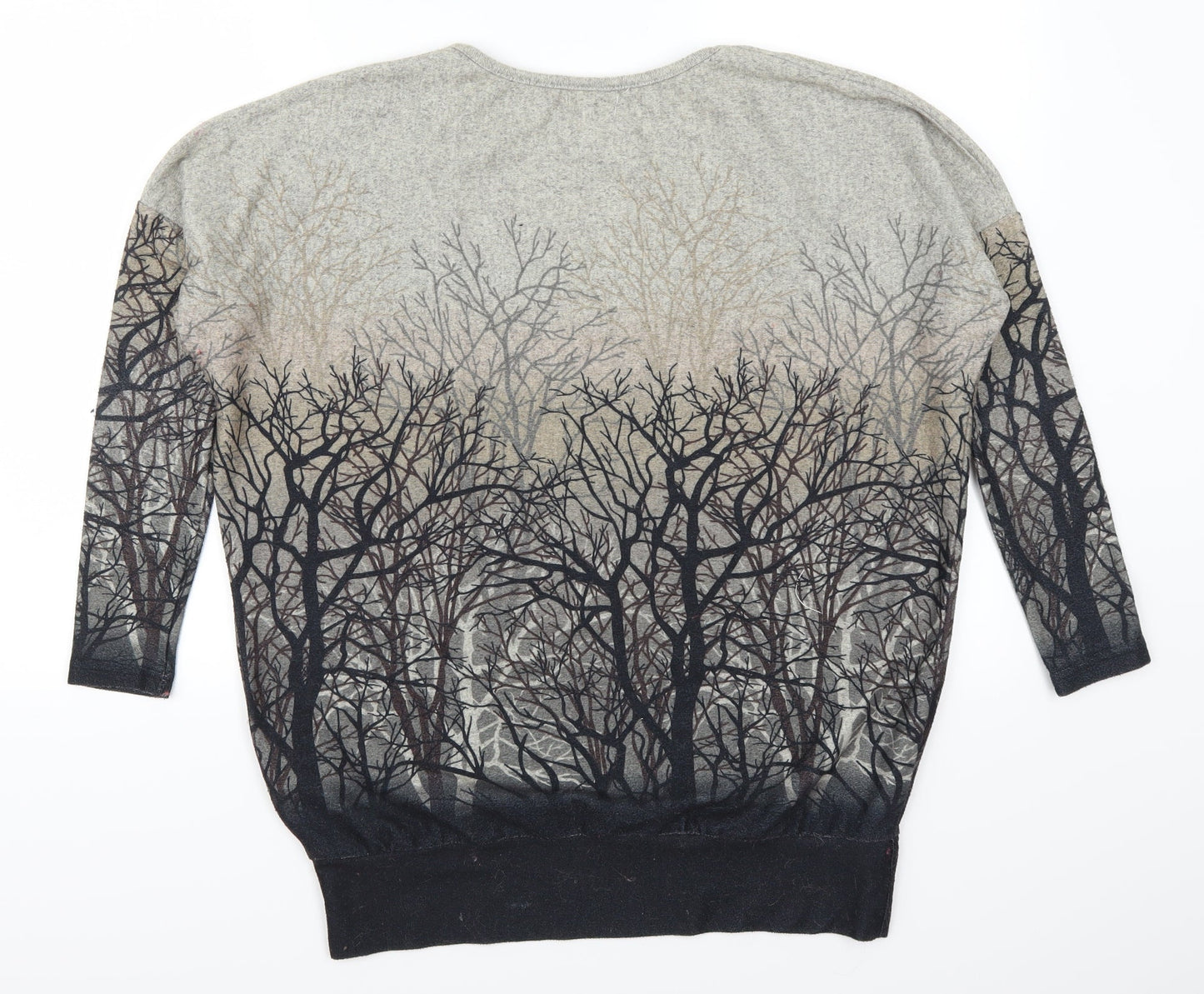 Aricot Womens Grey   Pullover Sweatshirt Size 8  - Trees