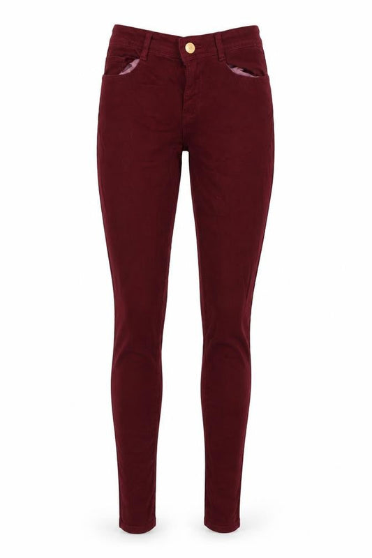 Zara Womens Red  Denim Skinny Jeans Size 8 L30 in - Burgundy