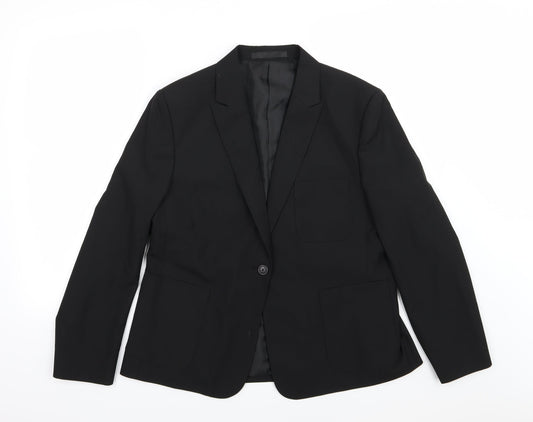 Marks and Spencer Girls Black  Rayon Jacket Blazer   - School