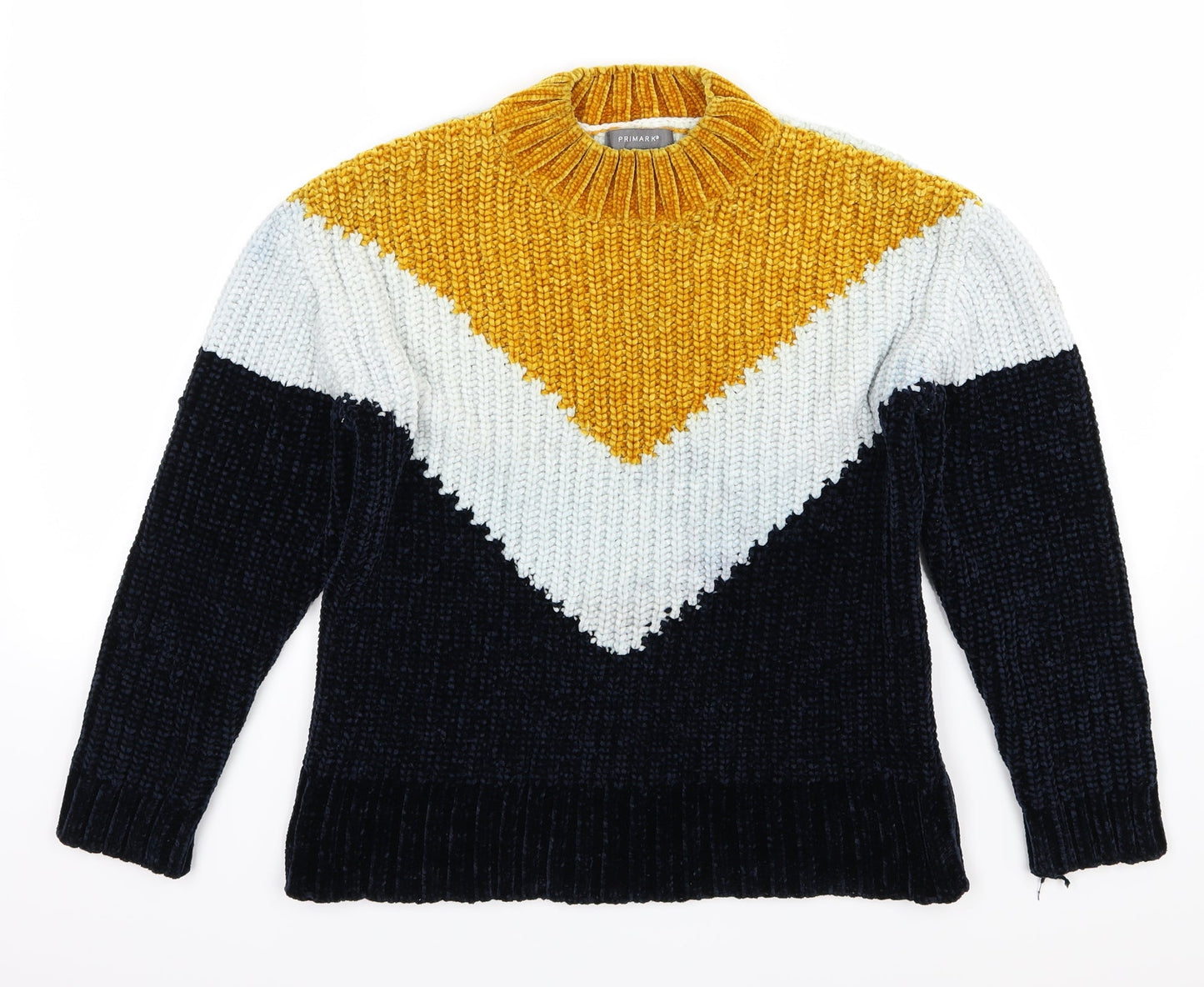 Primark Womens Multicoloured Striped Knit Pullover Jumper Size XS