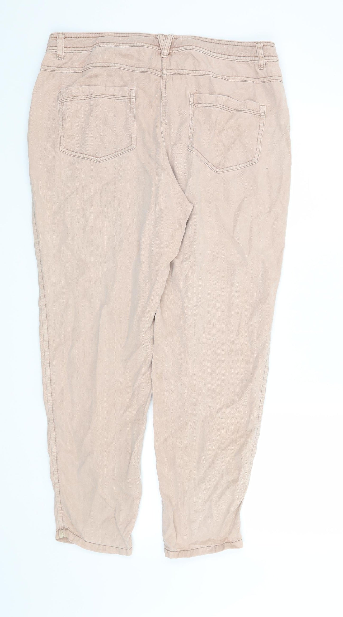 Marks and Spencer Womens Pink   Trousers  Size 14 L27 in
