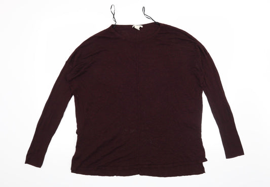 H&M Womens Red   Pullover Jumper Size S