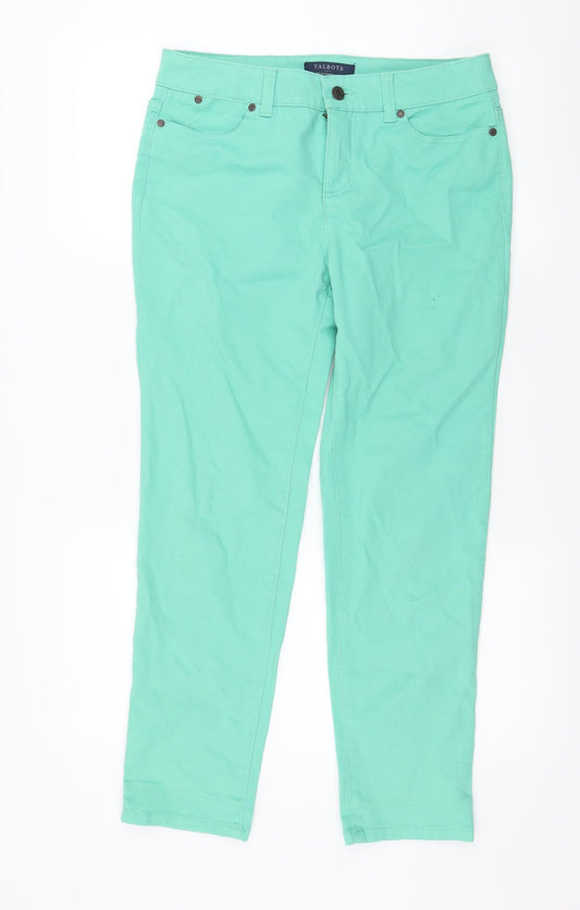 Talbots Womens Green  Denim Cropped Jeans Size 6 L27 in