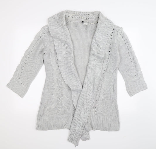 Preworn Womens Grey  Knit Cardigan Jumper Size XL