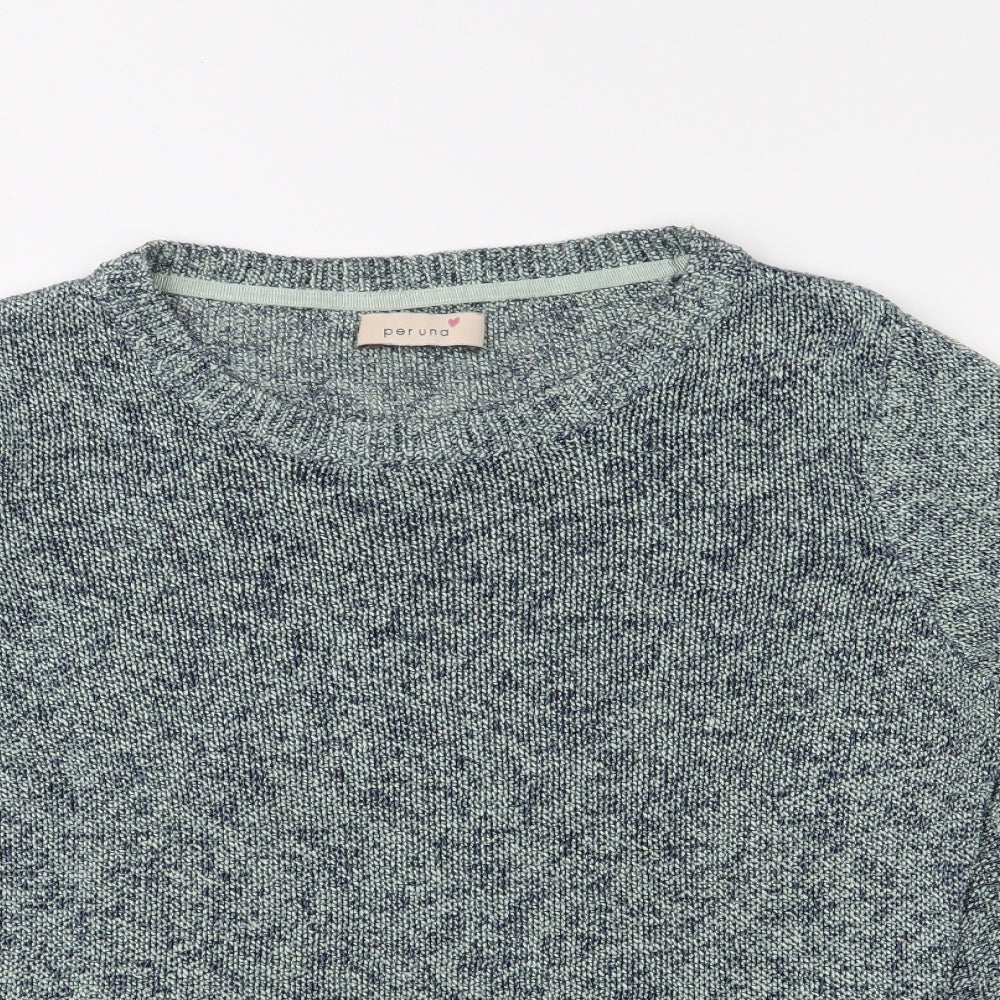 Per Una Womens Blue  Knit Pullover Jumper Size 12