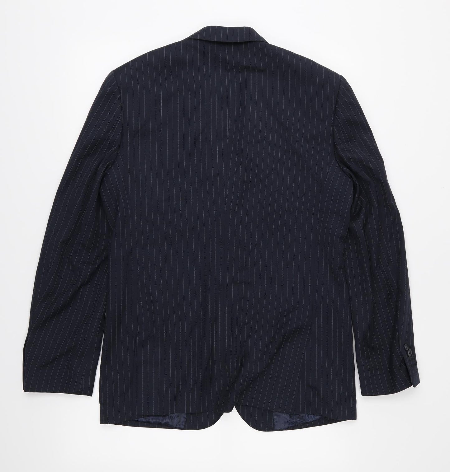Alessandro Reale Mens Blue Striped  Jacket Suit Jacket Size 38