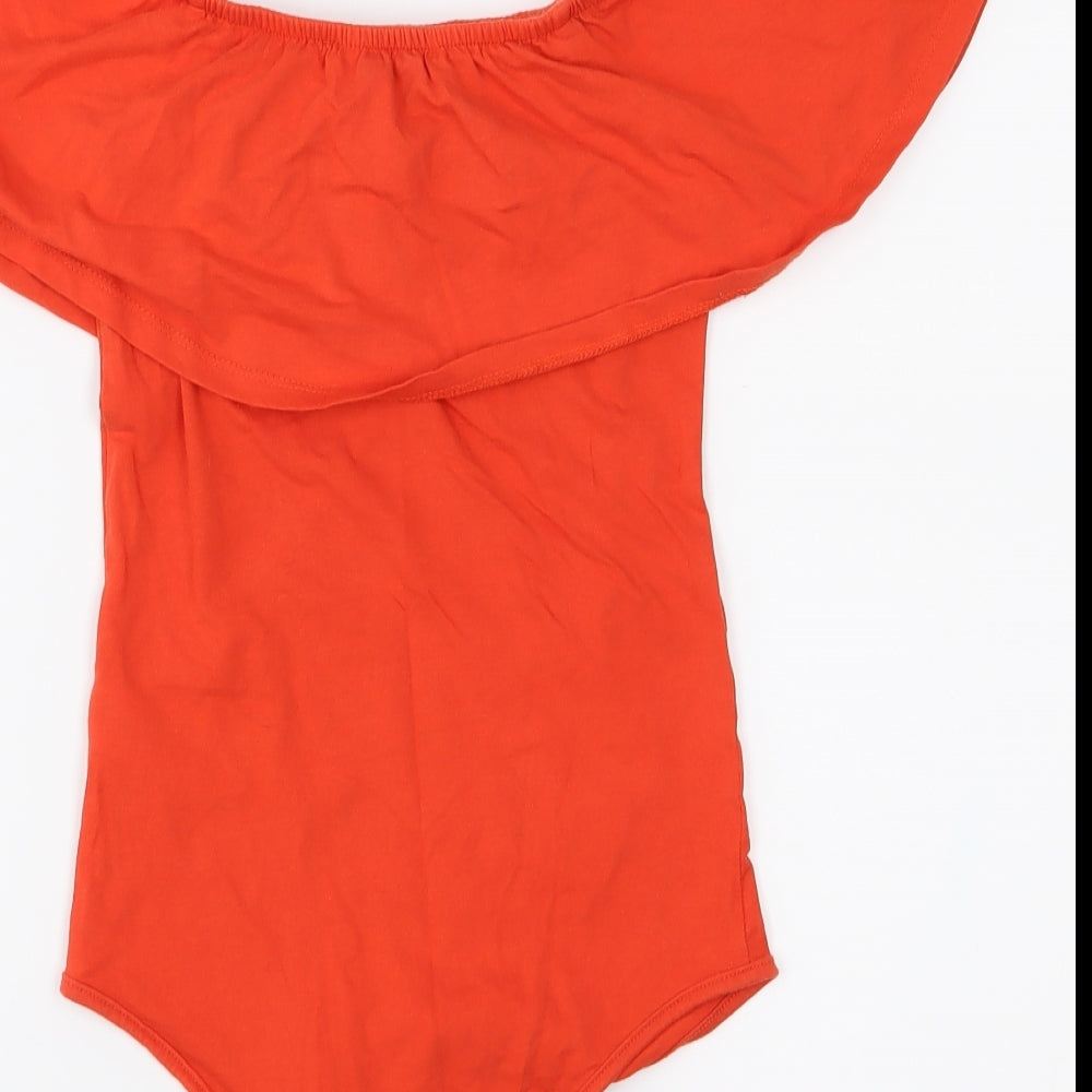 Primark Womens Orange  Jersey Basic T-Shirt Size 6