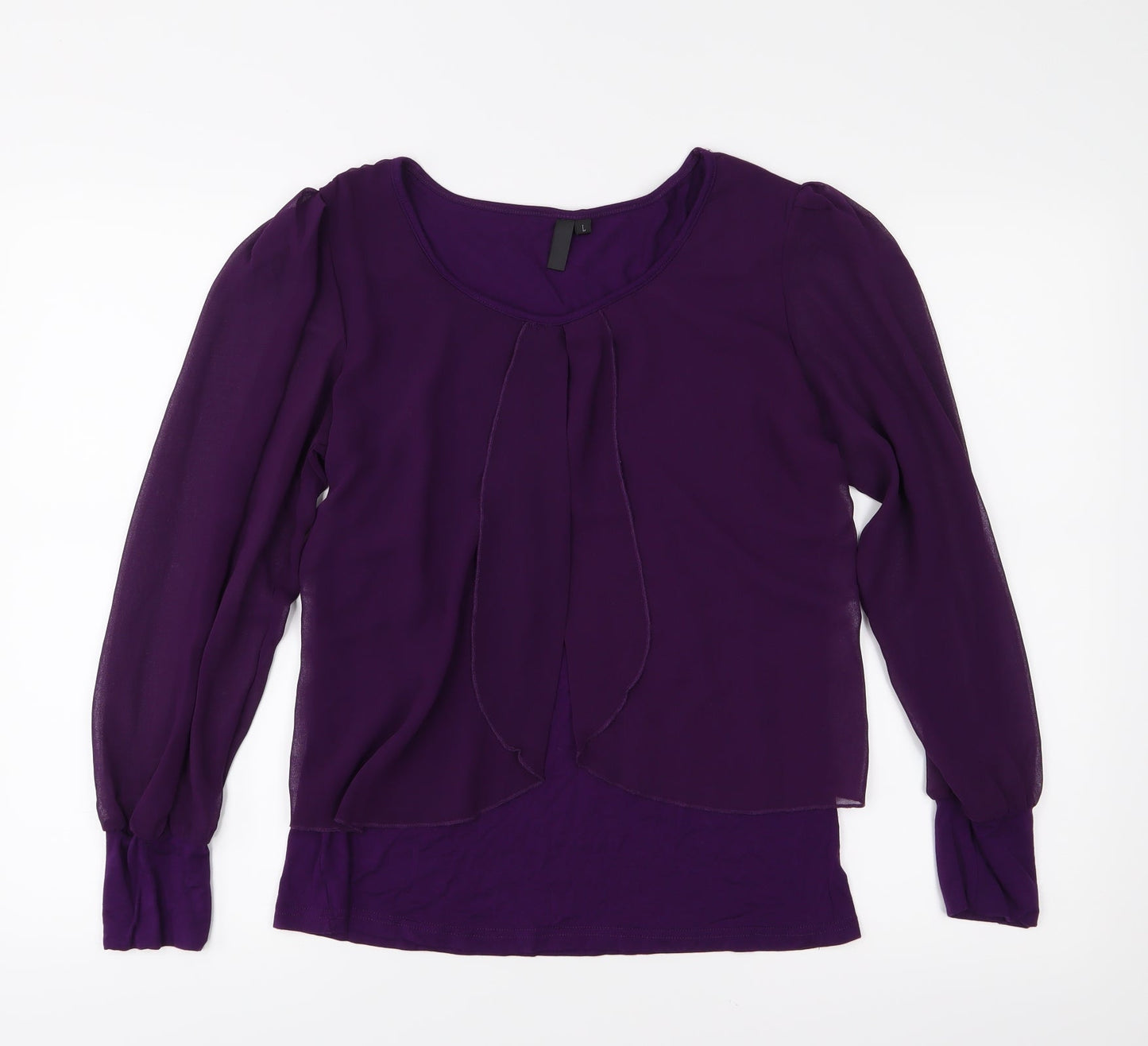 Preworn Womens Purple   Basic Blouse Size L