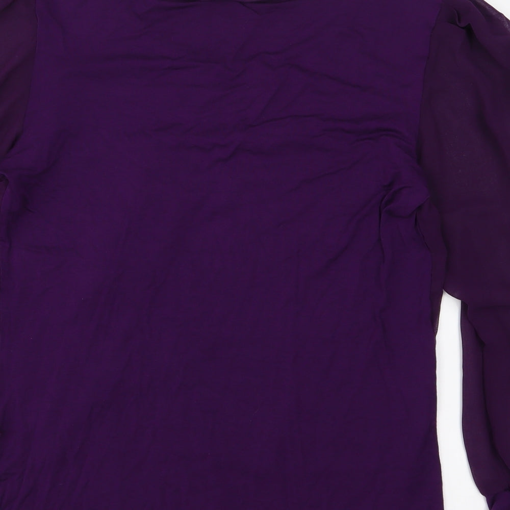 Preworn Womens Purple   Basic Blouse Size L