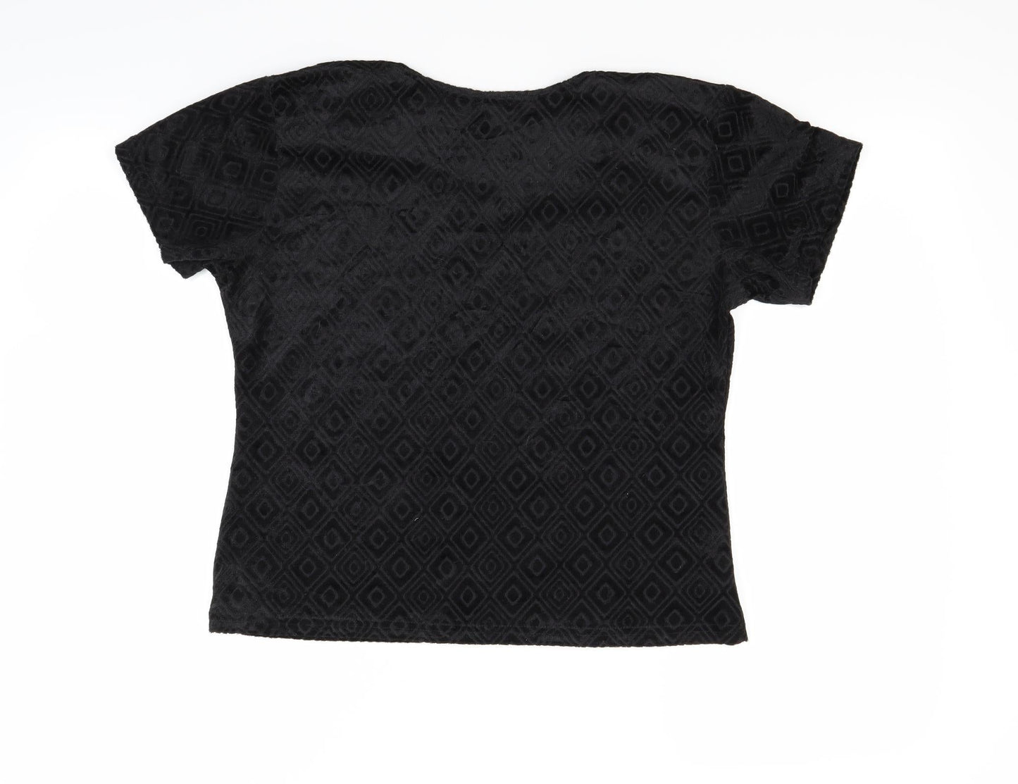 Design Essentials Womens Black   Basic T-Shirt Size 14