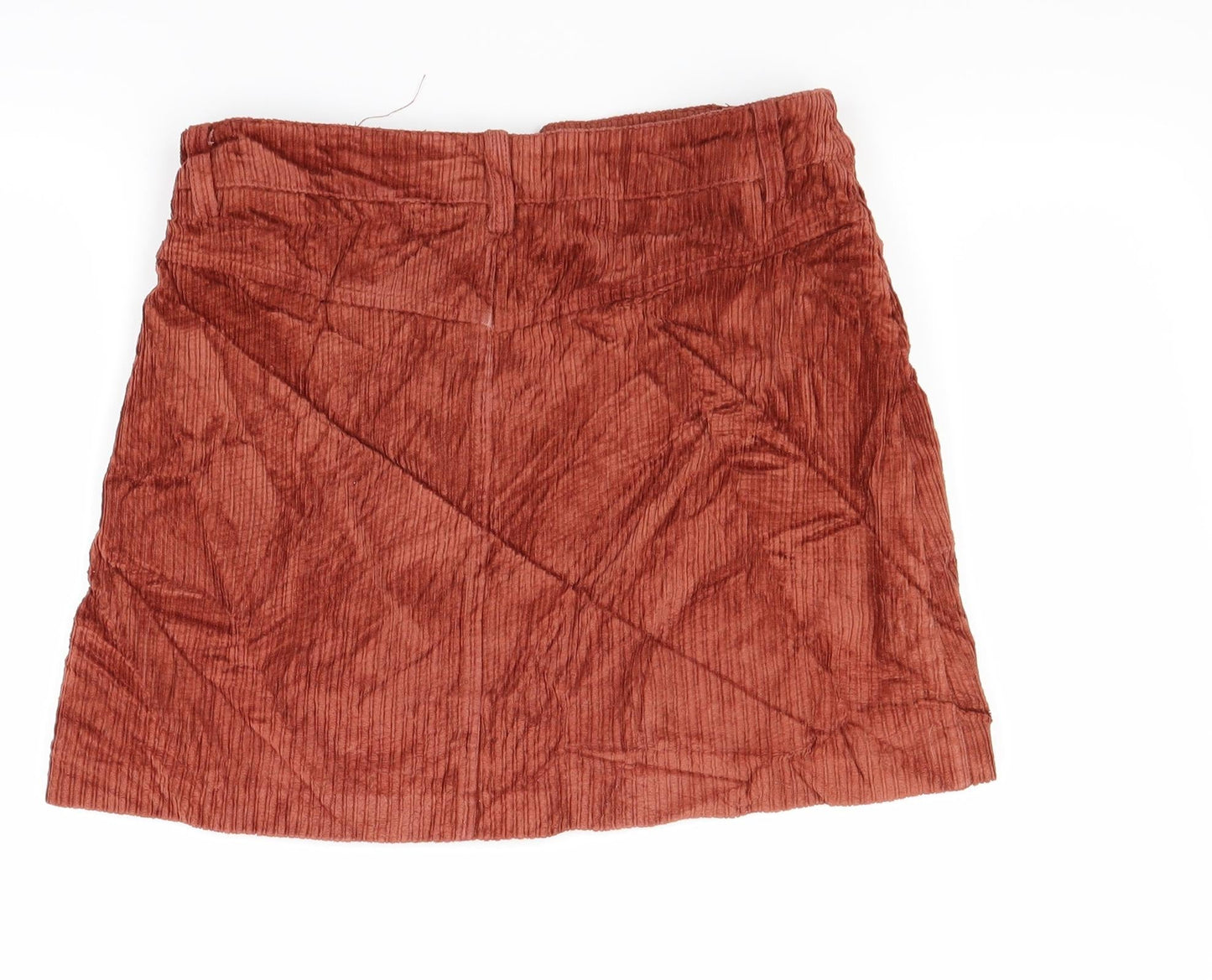 trf Womens Brown  Corduroy Mini Skirt Size M