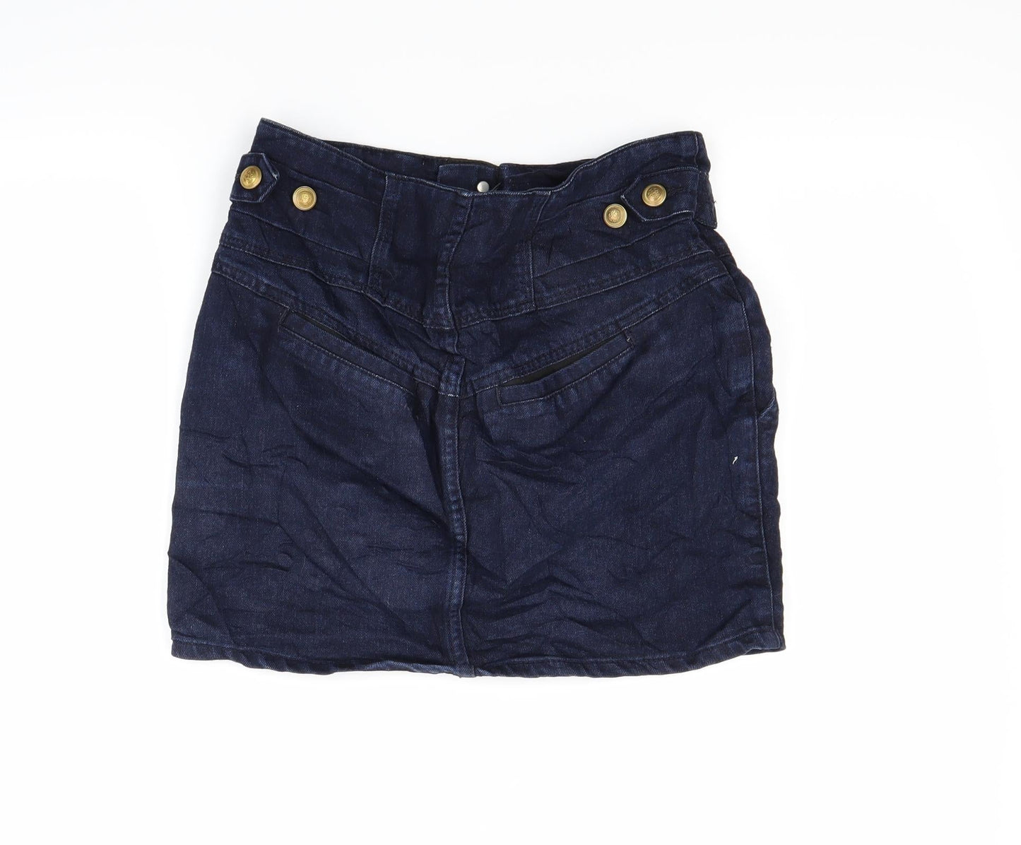 Topshop Womens Blue  Denim Mini Skirt Size 8