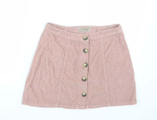Denim & Co. Womens Pink   A-Line Skirt Size 12