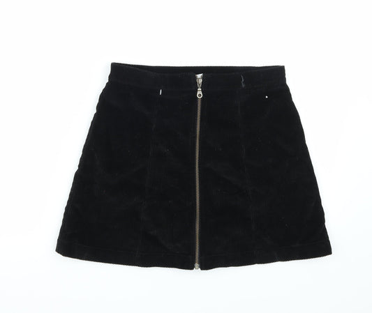 Cooperative Womens Black   A-Line Skirt Size S