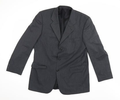 Additional front view of Copperstone men’s grey rayon jacket suit jacket, size 44