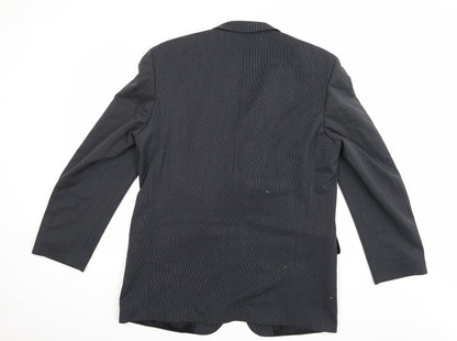 Back view of Copperstone men’s grey rayon jacket suit jacket, size 44
